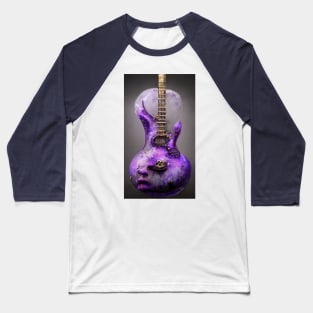 Purple Glass Guitar Baseball T-Shirt